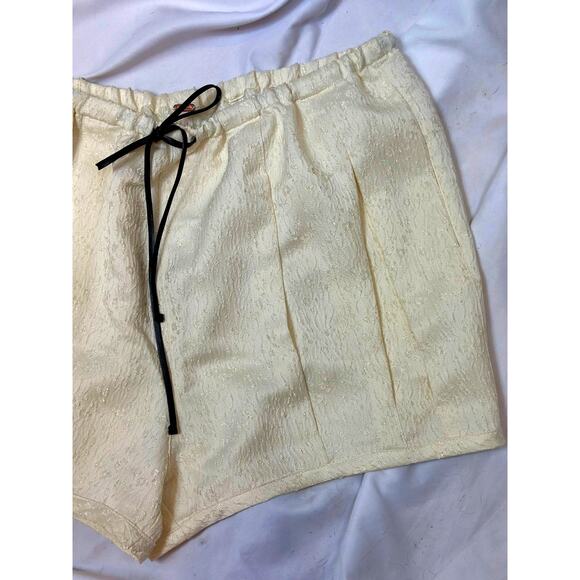 Free People Pearl Satin Shorts Drawstring Waist Tofu L - Picture 11 of 16